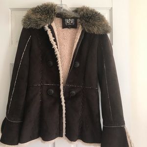 Winter suede coat